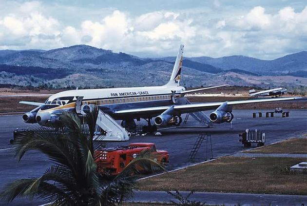 Panagra DC-8 at Panama (Allan Van Wickler)