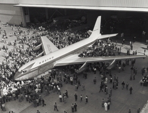 Boeing 367-80 Roll-Out (NASM Archives)