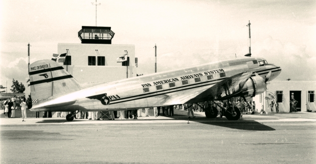 Pan American DC-3 at Santo Domingo (Dax M Roman photo)